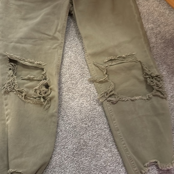 Army green free people jeans - Picture 2 of 4